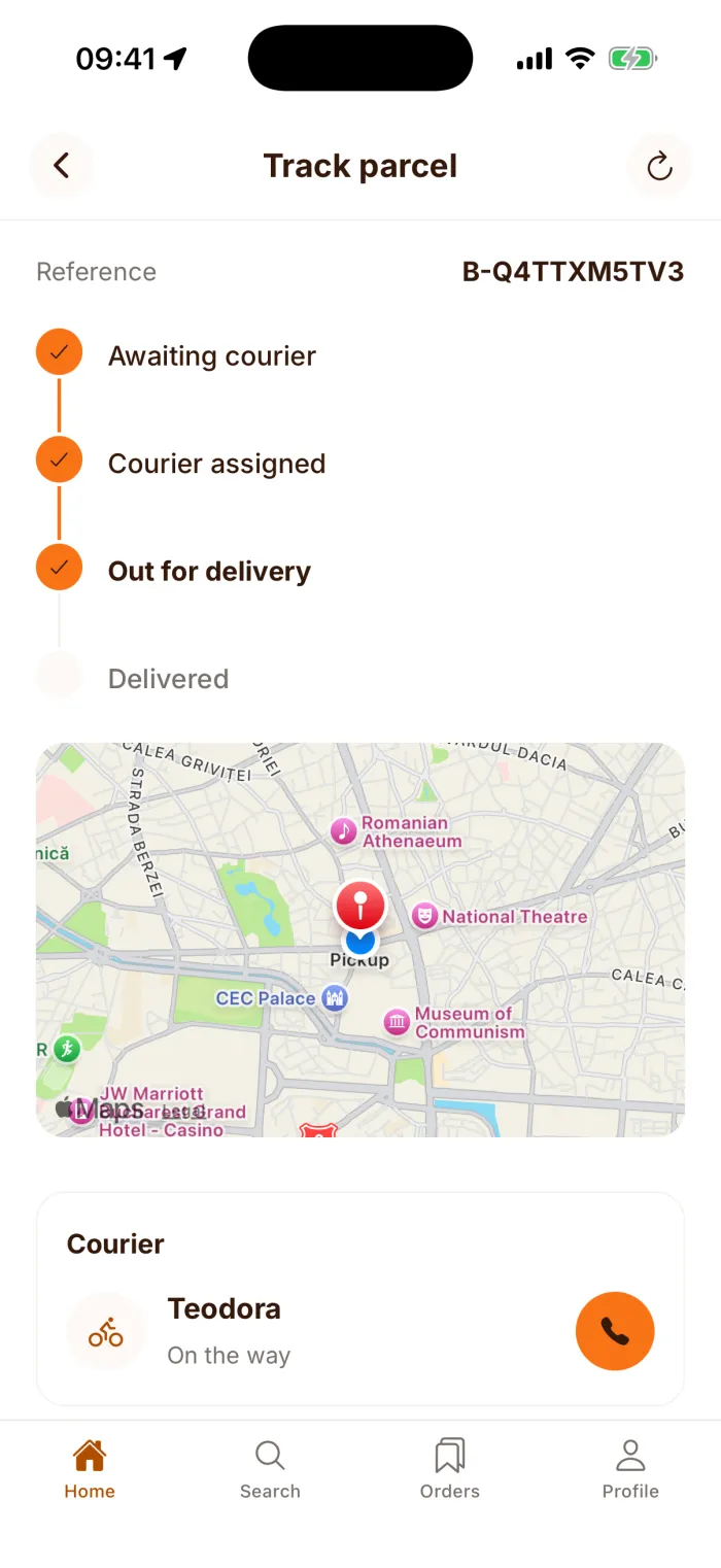A parcel on its way
