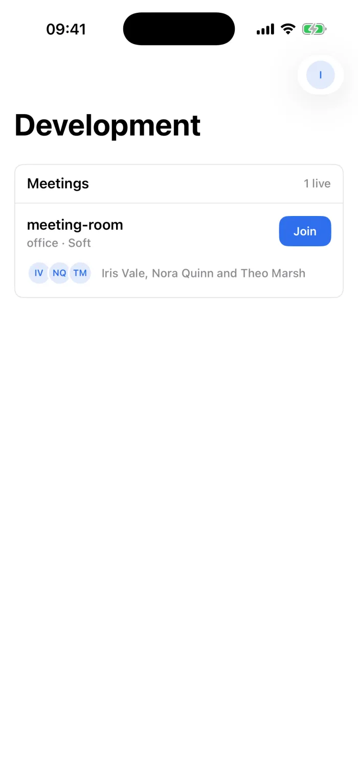 Live meetings